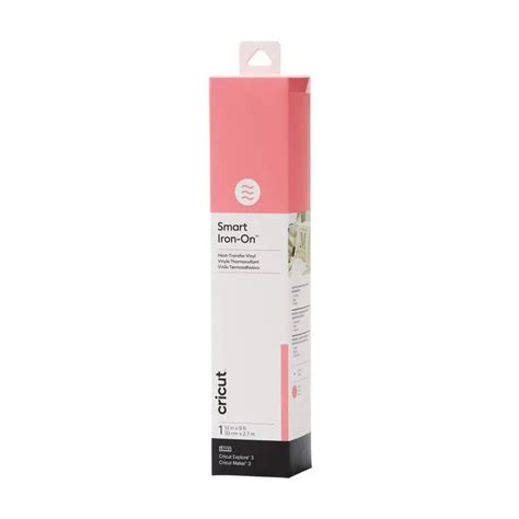 2009059 - Cricut Smart Iron-On 33X273Cm 1 Sheet (Pink); 1 roll 33 cm x 2.7 m (13 in x 9 ft); Works without a cutting mat – just load & go!; Outlasts 50+ washes!; Cuts beautifully and weeds easily; For Cricut Explore™ 3 & Cricut Maker™ 3